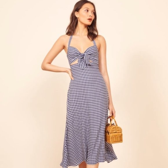 Reformation Dresses & Skirts - Reformation Madison Monaco Halter Plaid Dress 4
